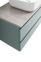 Тумба под раковину со столешницей BelBagno Kraft 100 подвесная, матовая голубая, столешница kep-100-mgl