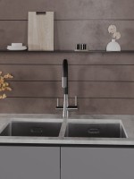 Смеситель для кухни Agger Elegant A3230322 с гибким изливом, сатин матовый