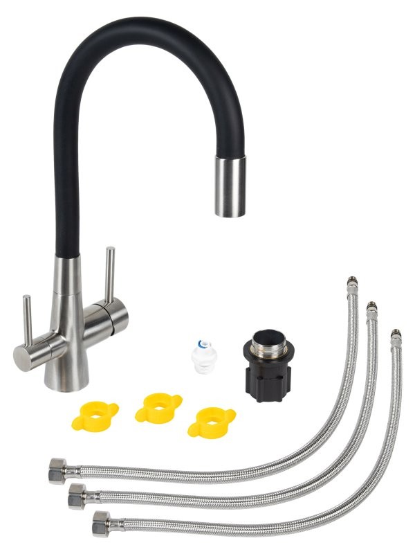 Смеситель для кухни Agger Elegant A3230322 с гибким изливом, сатин матовый