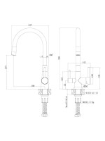 Смеситель для кухни Agger Elegant A3230322 с гибким изливом, сатин матовый