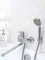 Смеситель с длинным изливом для ванны РМС SL85 SL85-006E Смеситель с длинным изливом для ванны РМС SL85 SL85-006E