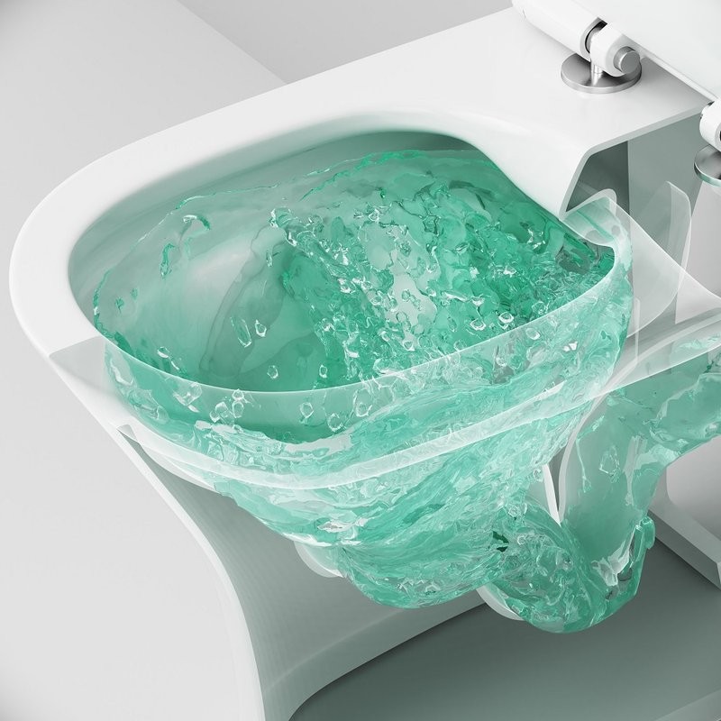 Унитаз-компакт напольный AM.PM Sense C748600SC FlashClean, безободковый, с микролифтом