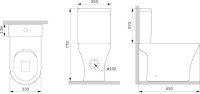 Унитаз-компакт напольный AM.PM Sense C748600SC FlashClean, безободковый, с микролифтом