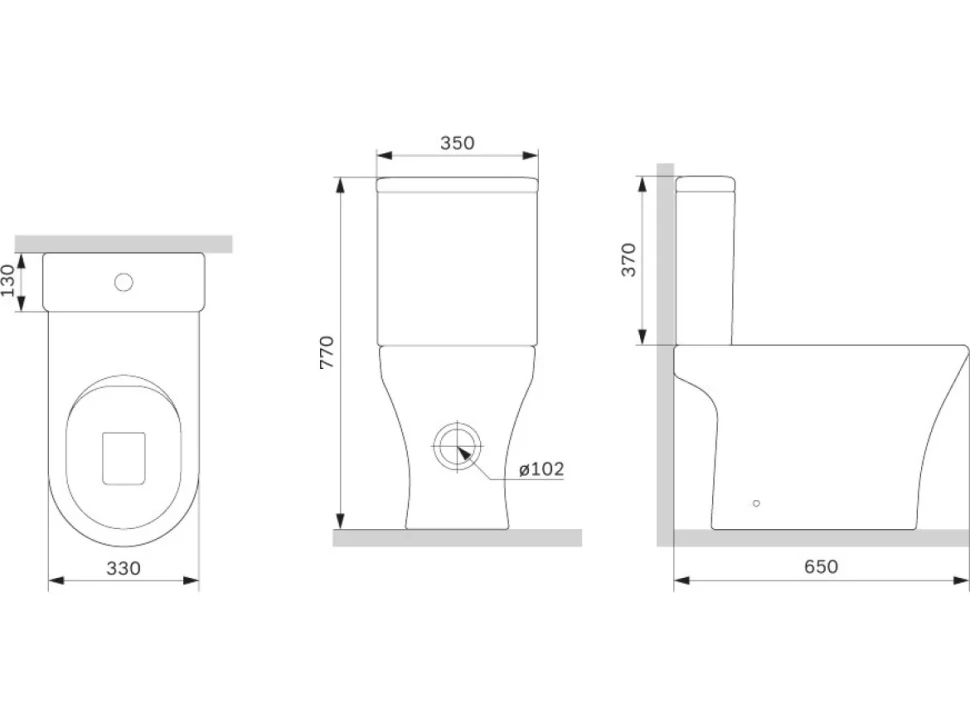 Унитаз-компакт напольный AM.PM Sense C748600SC FlashClean, безободковый, с микролифтом