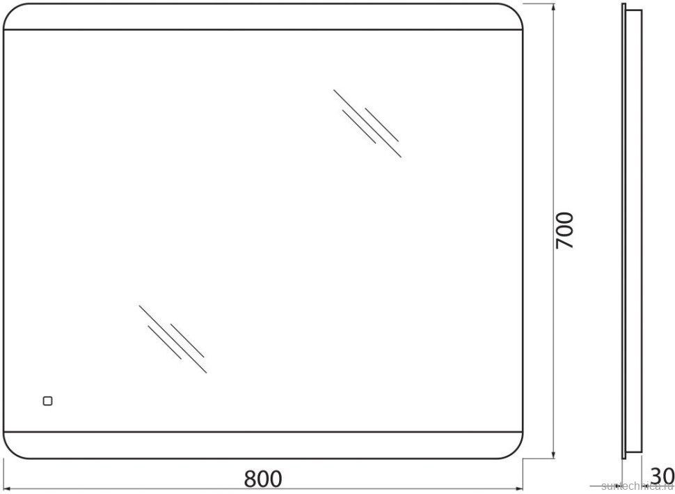 Мебель для ванной комнаты BelBagno Vittoria 80 подвесная, bianco opaco, белая глянцевая раковина