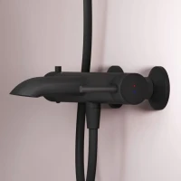 Смеситель для ванны с душем AM.PM Libre F6010022 матовый черный