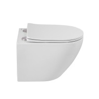 Унитаз подвесной BelBagno Sfera-r BB046CHR/SC безободковый, с микролифтом, белый глянцевый