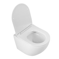 Унитаз подвесной BelBagno Sfera-r BB046CHR/SC безободковый, с микролифтом, белый глянцевый