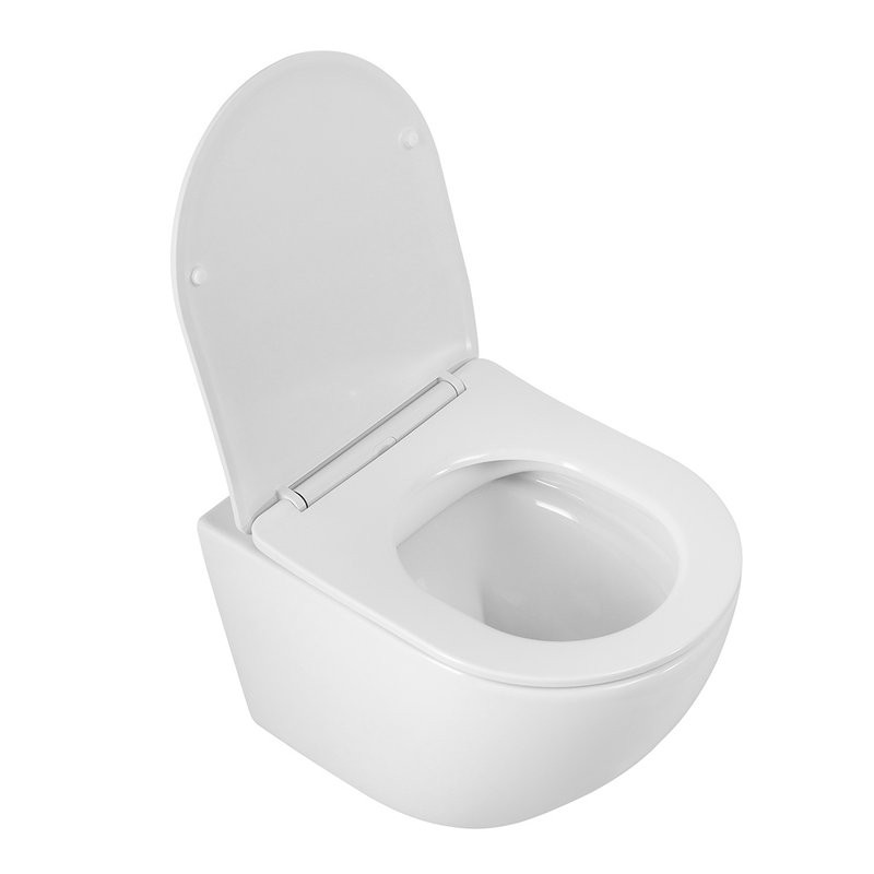 Унитаз подвесной BelBagno Sfera-r BB046CHR/SC безободковый, с микролифтом, белый глянцевый