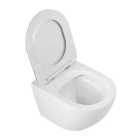 Унитаз подвесной BelBagno Sfera-r BB046CHR/SC безободковый, с микролифтом, белый глянцевый