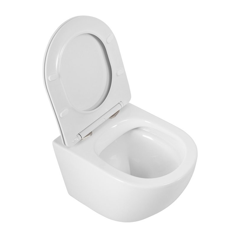 Унитаз подвесной BelBagno Sfera-r BB046CHR/SC безободковый, с микролифтом, белый глянцевый