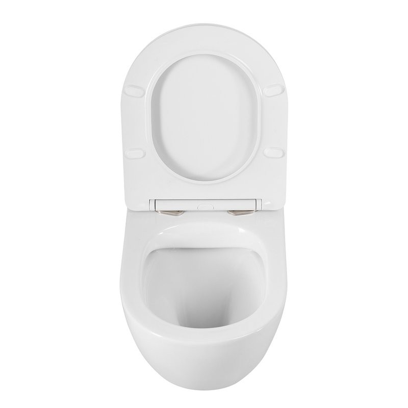 Унитаз подвесной BelBagno Sfera-r BB046CHR/SC безободковый, с микролифтом, белый глянцевый