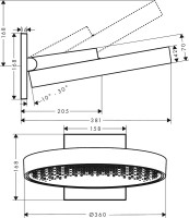 Верхний душ Hansgrohe Rainfinity 26230700