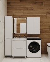 Мебель для ванной комнаты Style Line Бергамо Мини 60 Люкс Plus напольная, антискрейтч белая
