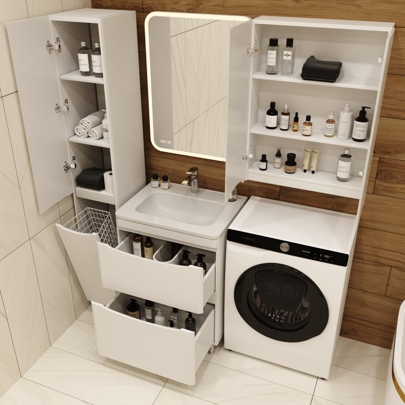 Мебель для ванной комнаты Style Line Бергамо Мини 60 Люкс Plus напольная, антискрейтч белая