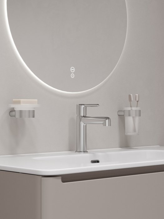 Смеситель для раковины IDDIS AIGBC00i01K с донным клапаном, хром матовый