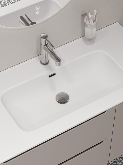 Смеситель для раковины IDDIS AIGBC00i01K с донным клапаном, хром матовый