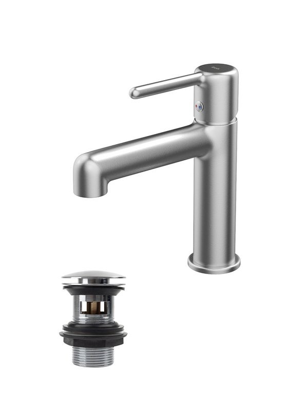 Смеситель для раковины IDDIS AIGBC00i01K с донным клапаном, хром матовый