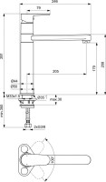 Смеситель для кухни Ideal Standard Cerafine O BC501XG черный