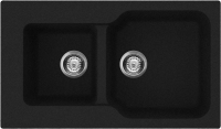 Комплект Мойка Omoikiri Maru 86-2-BL черная + Измельчитель Nagare 1000
