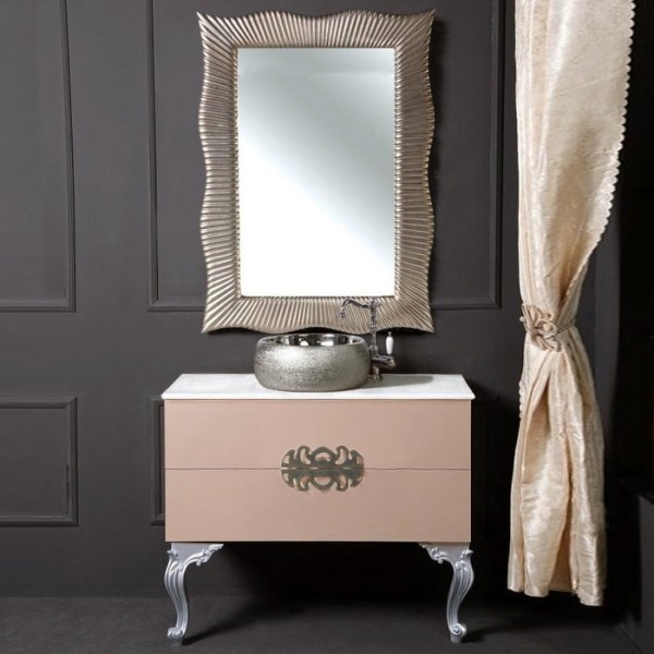 Мебель для ванной комнаты Armadi Art NeoArt 100 капучино с ручками Ajur хром, с ножками