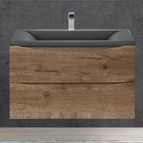 Тумба под раковину Vincea Mia 75, подвесная, дуб винтаж