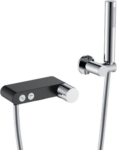 Смеситель для ванны с душем Boheme Stick 123-BCR black diamond chrome