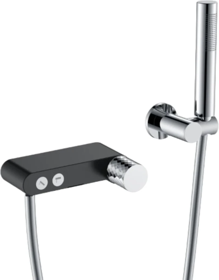 Смеситель для ванны с душем Boheme Stick 123-BCR black diamond chrome