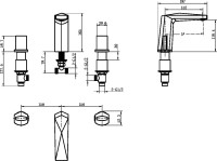 Смеситель на борт ванны Boheme Venturo 150-SGM-TOUCH shine gun metal