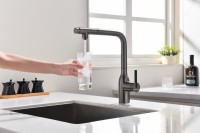 Смеситель для кухни Paulmark Viper Vi213105-GM вороненая сталь Смеситель для кухни Paulmark Viper Vi213105-GM вороненая сталь