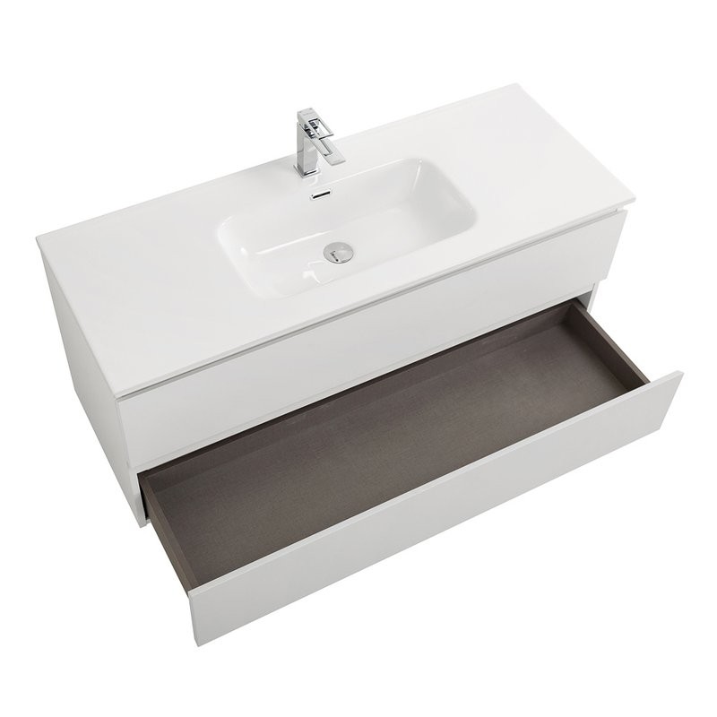 Мебель для ванной комнаты BelBagno Kraft 120 подвесная, bianco opaco, раковина bb1200etl