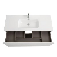 Мебель для ванной комнаты BelBagno Kraft 120 подвесная, bianco opaco, раковина bb1200etl