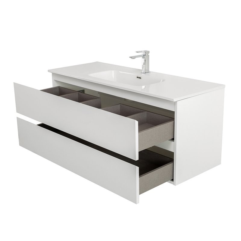 Мебель для ванной комнаты BelBagno Kraft 120 подвесная, bianco opaco, раковина bb1200etl