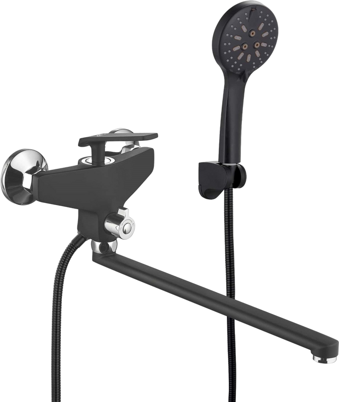 Смеситель с длинным изливом для ванны Fashun A2281-7 черный