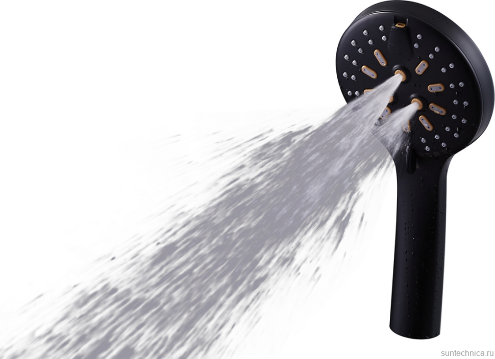 Смеситель с длинным изливом для ванны Fashun A2281-7 черный