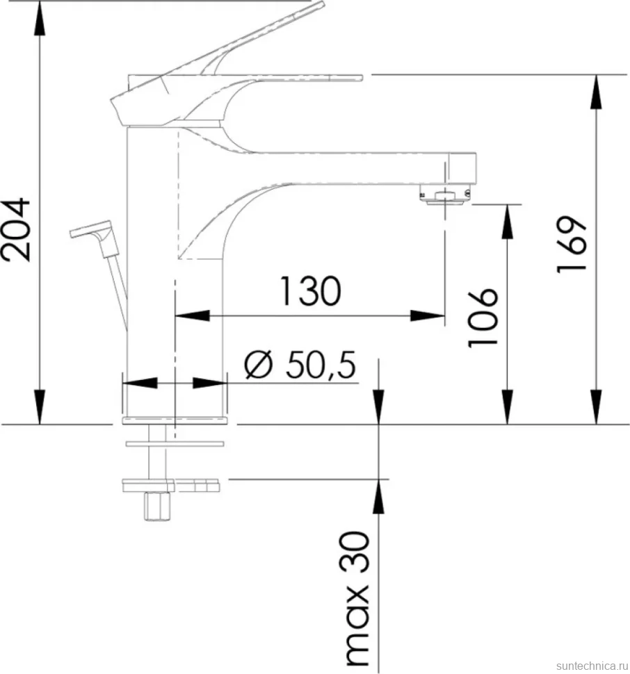 Смеситель для раковины Remer Class Line L10L