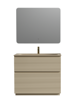 Тумба с раковиной Sancos Folk Floor 100 напольная, капучино, раковина CN7013MC