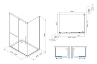 Душевой уголок Terminus Альба 02 2ES90х120C 90х120, хром
