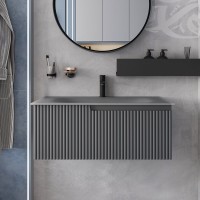 Тумба с раковиной STWORKI Вестфолл 90 серая матовая