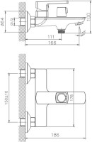 Смеситель для ванны с душем Haiba HB60176