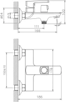 Смеситель для ванны с душем Haiba HB60176 Смеситель для ванны с душем Haiba HB60176
