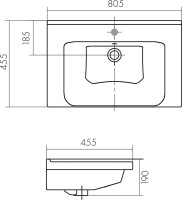 Мебель для ванной комнаты STWORKI Стокгольм 80 белая, под дерево, в скандинавском стиле