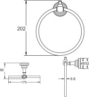 Полотенцедержатель Rose RG1106Q бронза