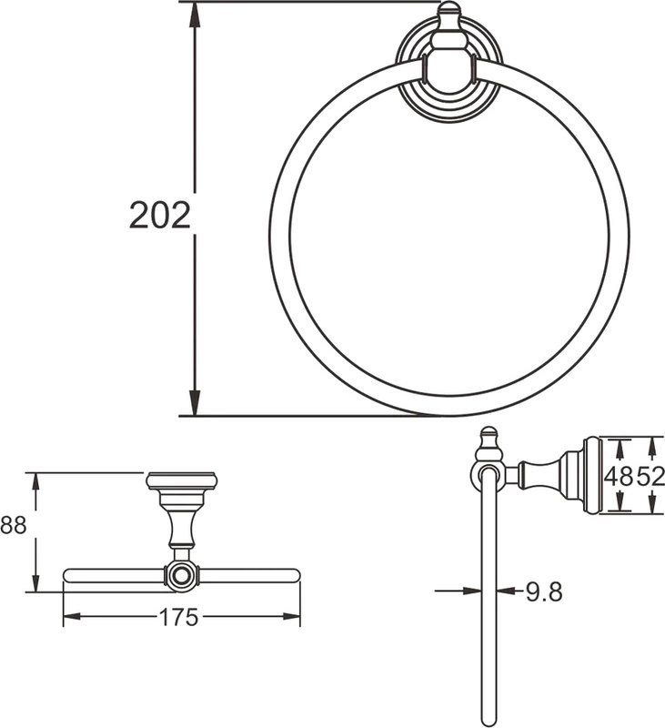 Полотенцедержатель Rose RG1106Q бронза