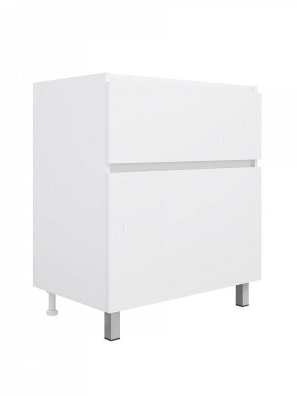 Тумба с раковиной Teymi Laina 70 напольная, матовая белая