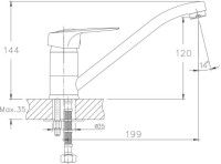 Смеситель для кухни Haiba HB37 HB4837