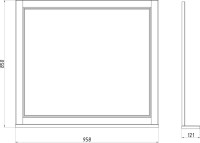 Зеркало ASB-Woodline Толедо 105 капучино