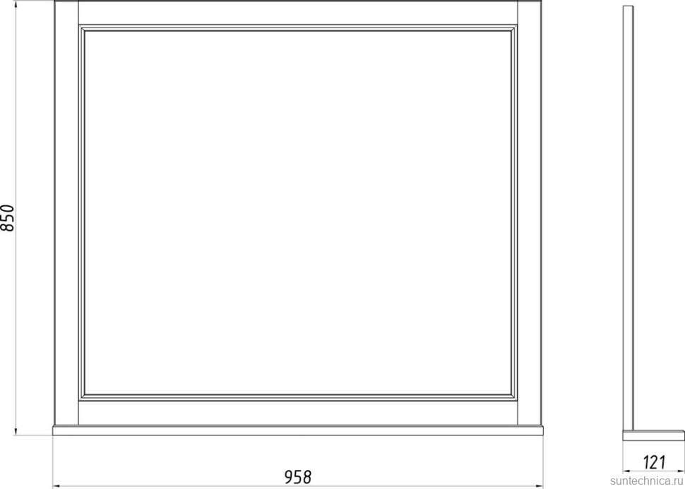 Зеркало ASB-Woodline Толедо 105 капучино
