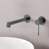 Смеситель для раковины Vincea Desire VBFW-1D1GM С ВНУТРЕННЕЙ ЧАСТЬЮ, вороненая сталь