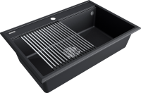 Комплект Мойка Paulmark Stepia + Step PM117551-AN+R375-BS антрацит + Измельчитель Bone Crusher BC 910-SL-Slim Line